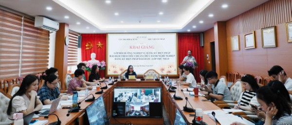 Học viện Tư pháp tổ chức khai giảng Lớp bồi dưỡng nghiệp vụ Đăng ký biện pháp bảo đảm theo tiêu chuẩn chức danh nghề nghiệp Đăng ký biện pháp bảo đảm – Lớp thứ nhất